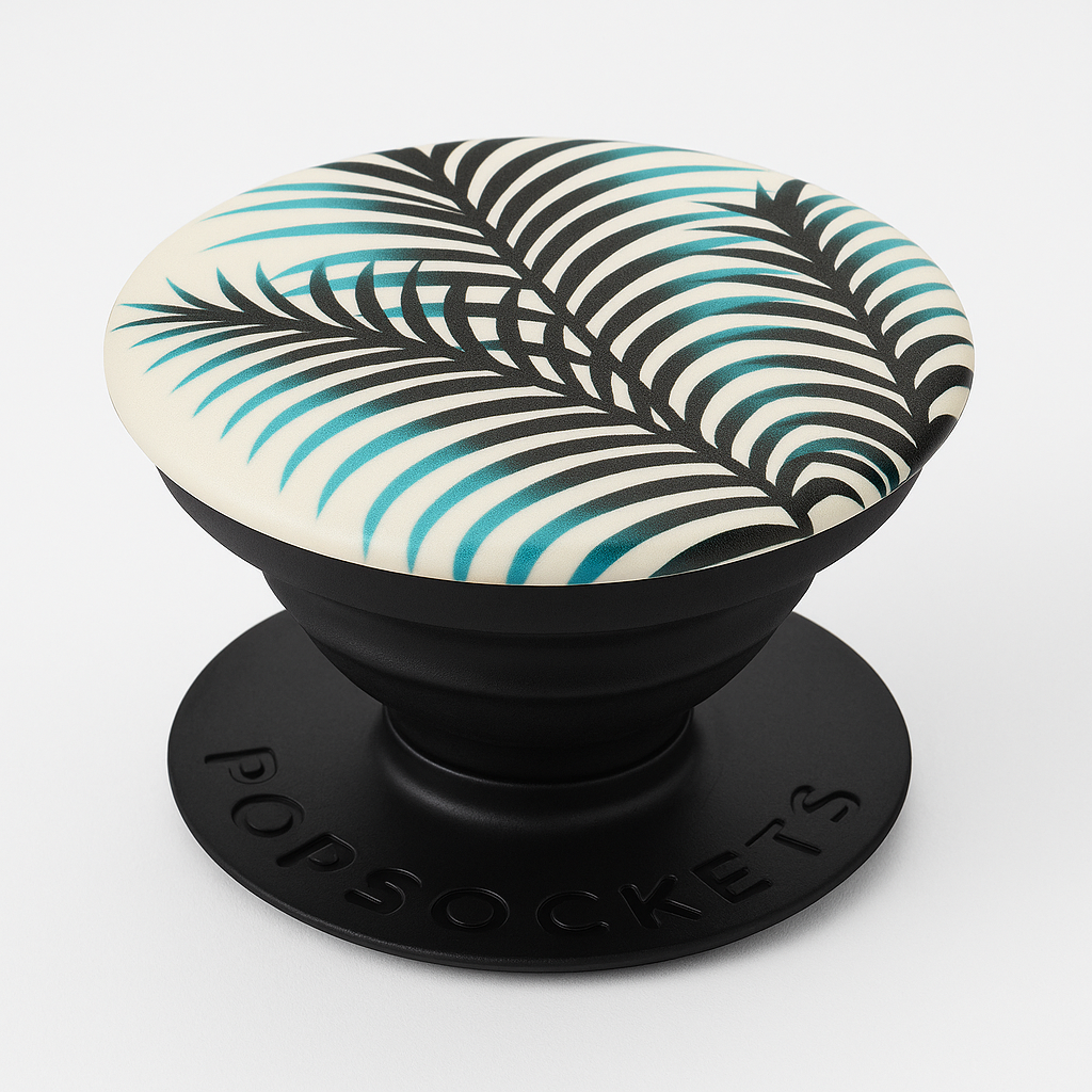 Popsockets: Popgrip Expanding Stand And Grip With A Swappable Top For Phones & Tablets - Pacific Palm, Water Proof