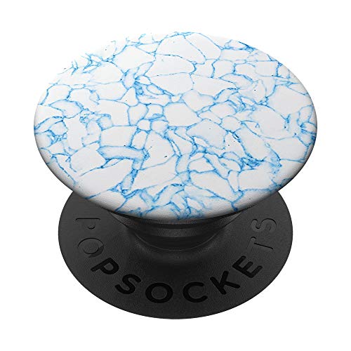 Light Blue Quartz - Blue And White Quartz Print Popsockets Popgrip: Swappable Grip For Phones & Tablets