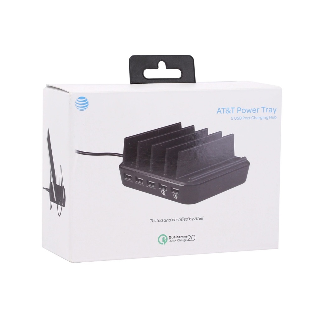 At&T Power Tray (5-Usb Port Charging Hub)