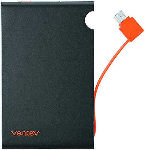 Ventev Powercell 3015c, 3000mah Portable Battery Charger W/Attached Micro Usb Cable, Gray (516399)