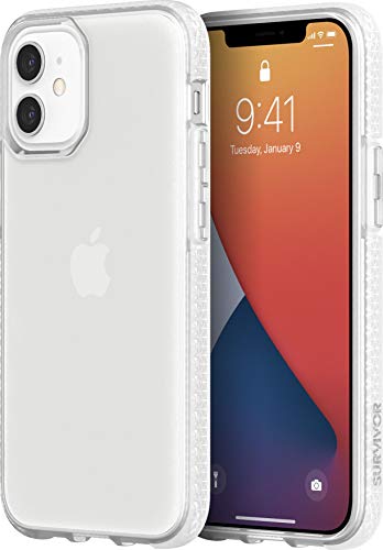 Griffin Survivor Clear Case, Military Standard, For Apple Iphone 12 Pro Max (6.7 Inches), Thin Design, Shock-Absorbing Corners, Qi Compatible Mobile Phone Case, Transparent, Gip-052-Clr
