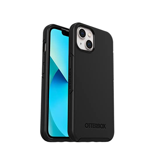 Otterbox Iphone 13 Symmetry Series+ Case - Black, Ultra-Sleek, Snaps To Magsafe, Raised Edges Protect Camera & Screen