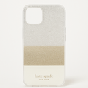 Kate Spade New York Protective Hardshell Case For Iphone 13 - Glitter Block White