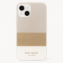 Kate Spade New York Protective Hardshell Case For Iphone 13 - Glitter Block White