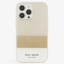 Kate Spade New York Protective Hardshell Case For Iphone 13 Pro - Glitter Block White