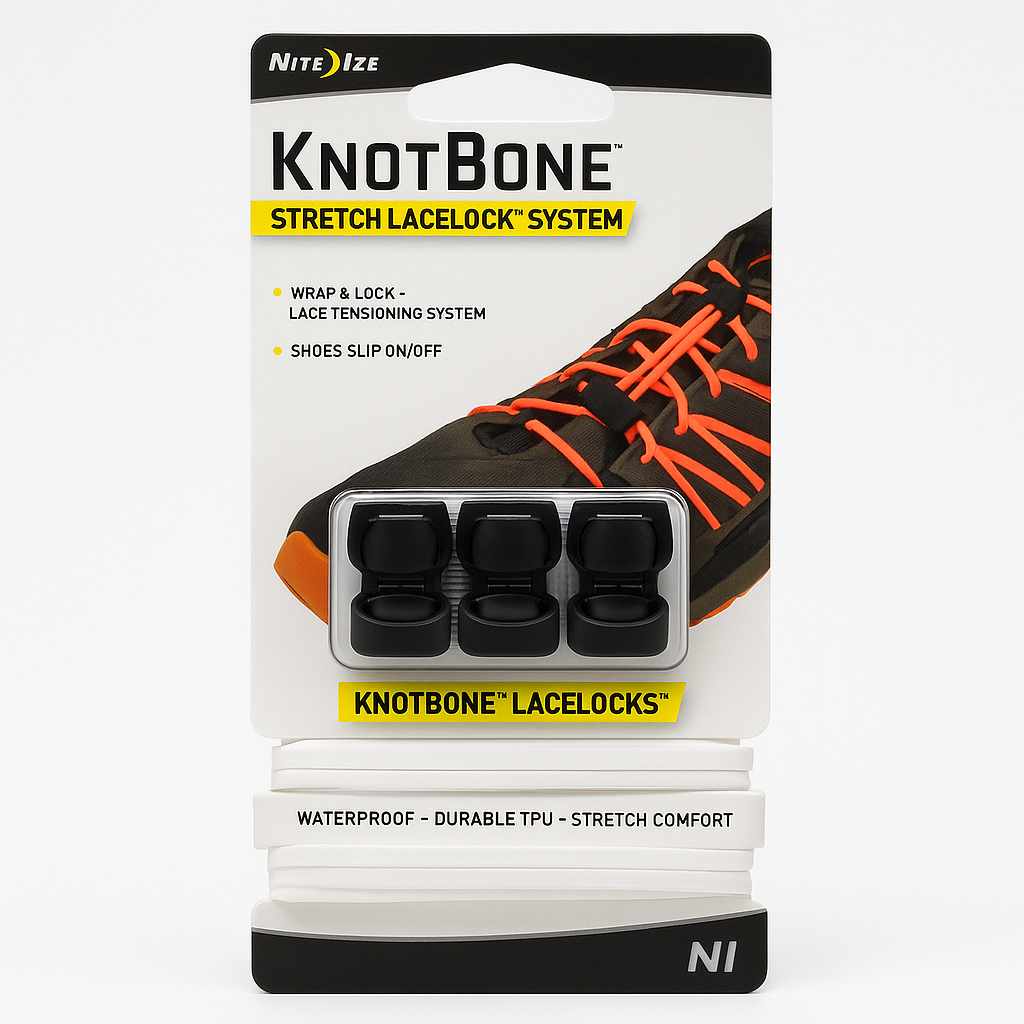 Nite Ize Knotbone Stretch Lacelock System, White