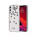 Kate Spade New York Protective Hardshell Case For Iphone 12 Mini - Scattered Flowers Black/White/Gold Gems/Clear/White Bumper