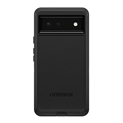 Otterbox Google Pixel 6 Defender Series Case - Black 77-84007, Multi-Layer Defense, 4x Military Standard, Holster Kickstand, Port Protection