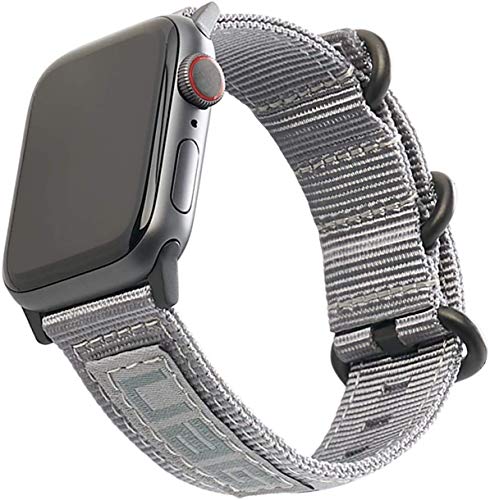 Urban Armor Gear Uag Compatible Apple Watch Band 42/41/40mm Iwatch Series 11/10/9/8/7/6/5/4/Se3/Se2/Se, High Strength Nylon Weave Replacement Strap, Metropolis Grey