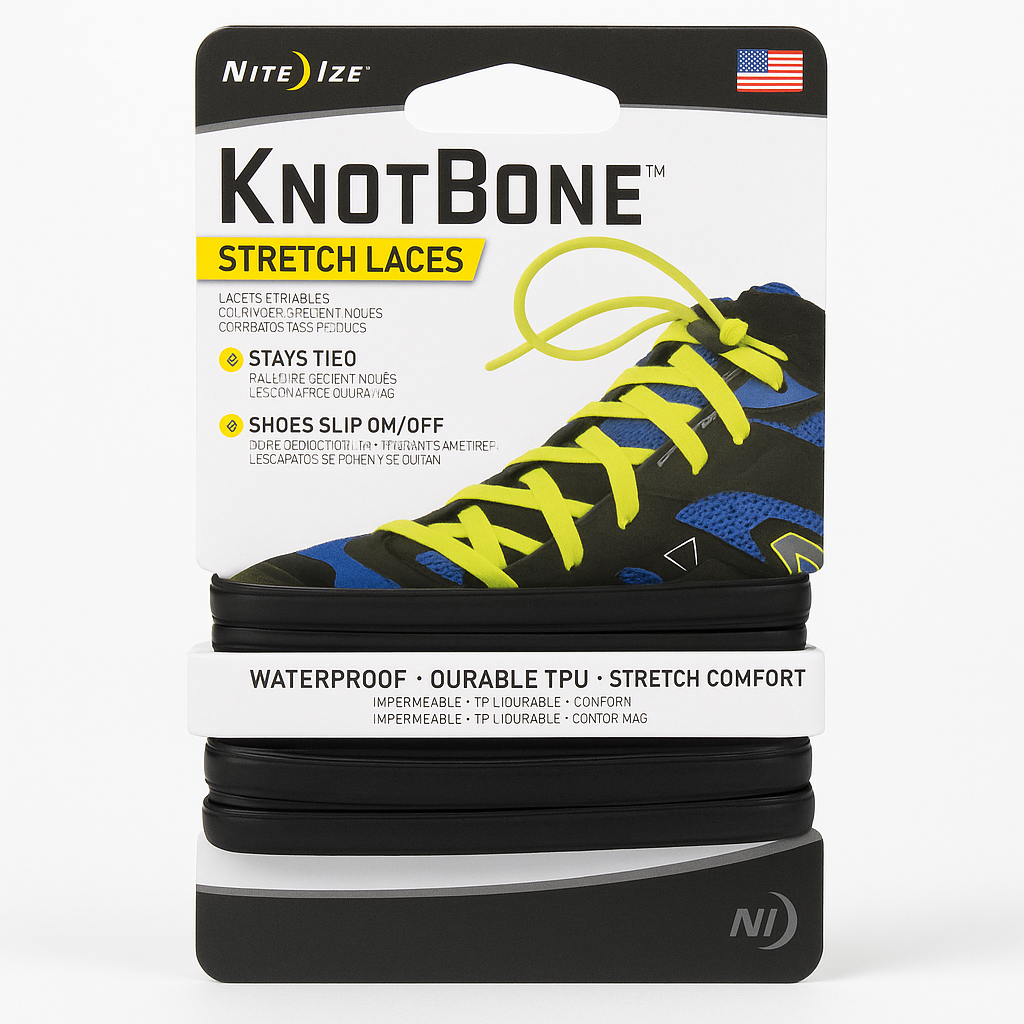Nite Ize Knotbone Stretch Laces, Black