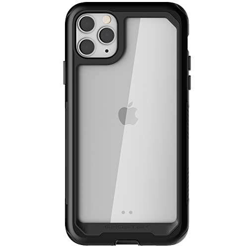Ghostek Atomic Slim Iphone 11 Pro Case Clear Metal Phone Cover Heavy-Duty Protection Military Grade Protective Armor And Wireless Charging Compatible For 2019 (Black, Iphone 11)