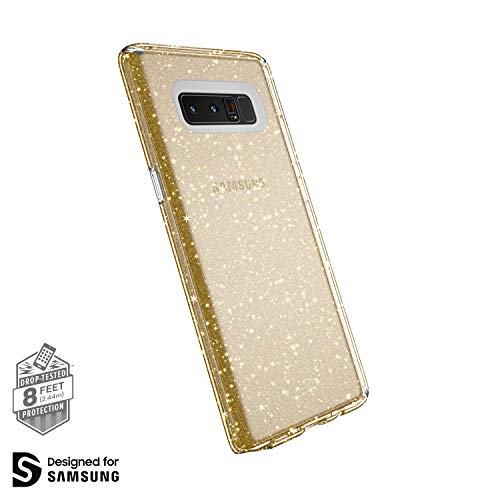 Speck Products Presidio Clear + Glitter Cell Phone Case For Samsung Galaxy Note8 - Clear With Gold Glitter/Clear Presidio Clear + Glitter
