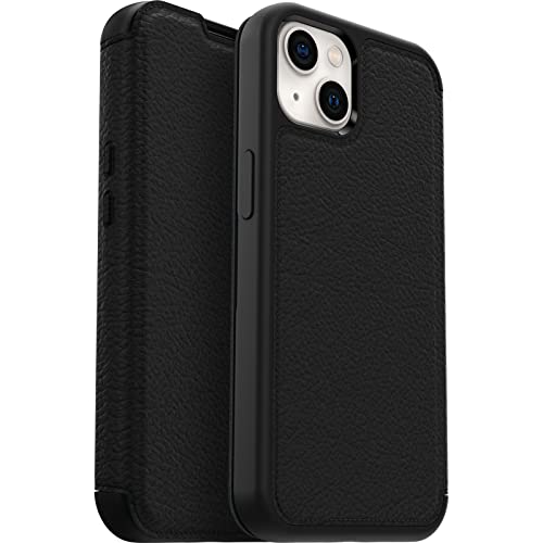 Otterbox Strada Series Via Iphone 13 Case In Black Night - Mens/Womens Wallet Phone Case, Flip Cover Magnetic Closure With Pocket For Credit Card