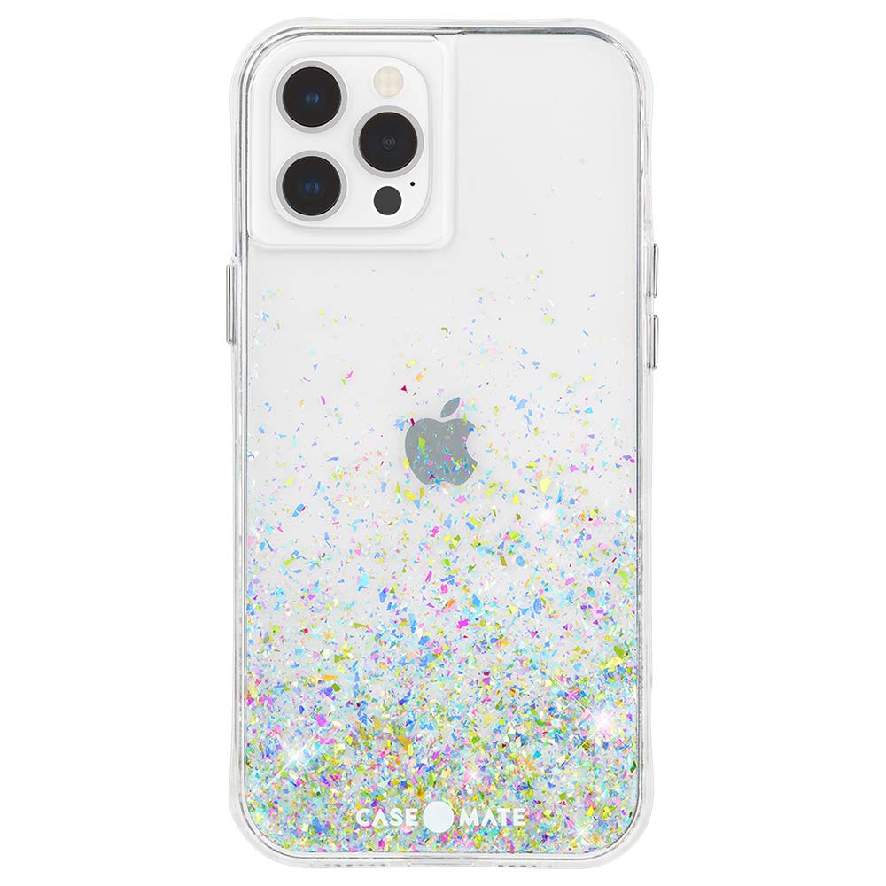 Case-Mate - Twinkle Ombre - Case For Iphone 12 And Iphone 12 Pro (5g) - 10 Ft Drop Protection - 6.1 Inch - Confetti Crystal Clear