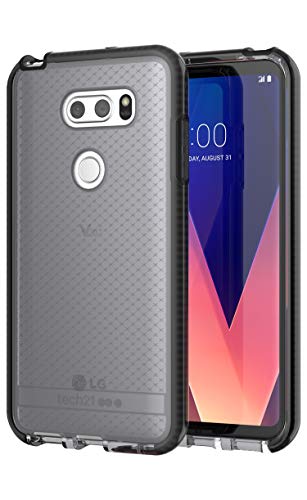 Tech21 Black Smoke Evo Check Anti-Shock Case Tpu Cover For Lg V30/V30 Plus/V30+/V30s/V35 Thinq