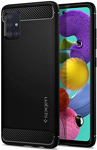 Spigen For Galaxy A51 Case, Rugged Armor [Military-Grade Protection] - Matte Black
