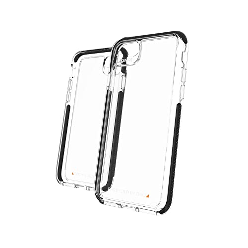 GEAR4 SANTA CRUZ FOR IPHONE SE 2022/SE (2ND GEN) & IPHONE 8/7/6S/6 – ADVANCED IMPACT PROTECTION, INTEGRATED D3O TECHNOLOGY – TEXTURED GRIP, CLEAR WITH BLACK (702009632)