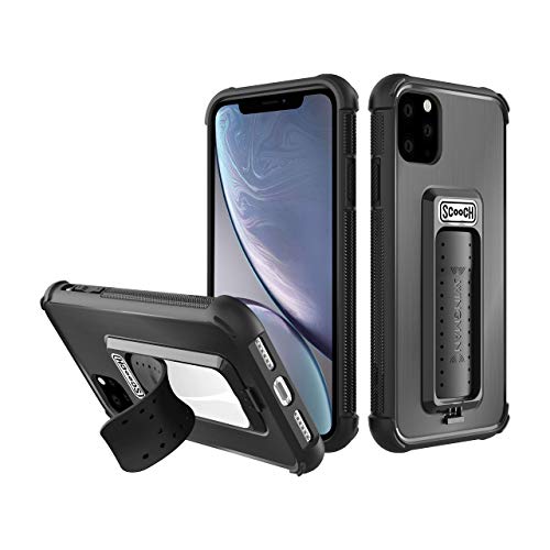 Scooch Wingman Kickstand Case Compatible With Iphone 11 Pro Max Case [10 Ft Drop Protection] [Two-Way Stand] Protective Cover, Works With Magnetic Car Mount (Black)
