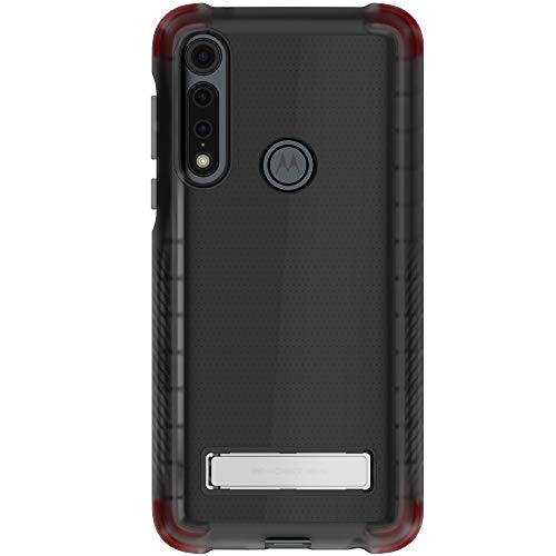 Ghostek Covert Moto G Power Clear Case With Stand Super Slim Thin Shockproof Design Heavy Duty Protection Hand Gripper Bumper Wireless Charging Compatible For 2020 Moto G Power (6.4 Inch) - (Smoke)