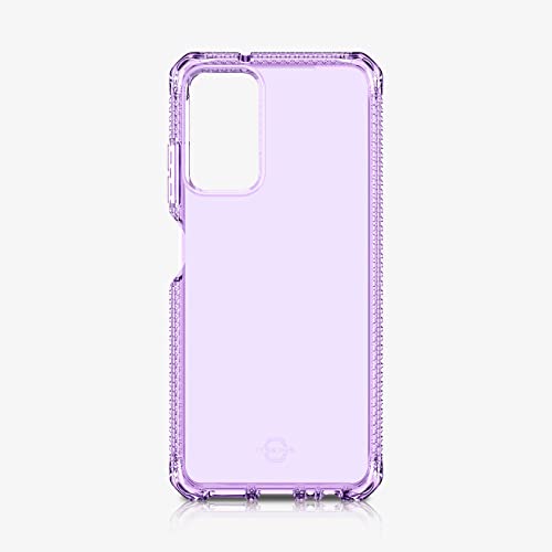 Itskins Spectrum Clear Protective Phone Case Compatible With Galaxy A03s, Slim Hybrid Case, Anti-Yellowing, And Heavy Duty Shockproof Cover, Military Phone Case | Light Purple