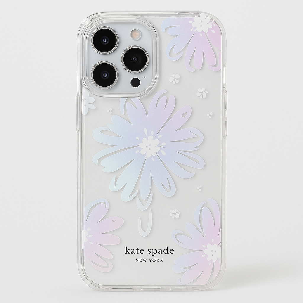 Kate Spade New York Protective Hardshell Case For Magsafe For Iphone 13 Pro - Daisy Iridescent Foil