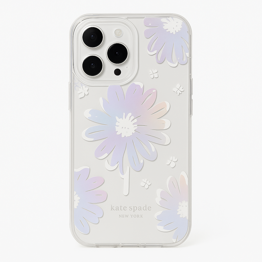 Kate Spade New York Protective Hardshell Case For Magsafe For Iphone 13 Pro - Daisy Iridescent Foil