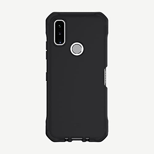 Itskins Hybrid // Silk Protective Phone Case Compatible With Kyocera Durasport 5g, Slim Hybrid Case, Anti-Slip, And Heavy Duty Shockproof Cover, Military Phone Case - Black