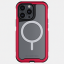 Ghostek Atomic Slim Iphone 13 Pro Case - Clear Back With Aluminum Metal Bumper, Shockproof Protective Case - Non-Slip Grip, Wireless Charging Compatible Iphone 13 Pro Magsafe Case 2021 (6.1") (Red)