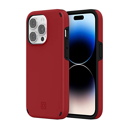 Incipio Duo Case For Iphone 14 Pro (6.1") – Magsafe & Wireless Charging Compatible, Slim Dual-Layer Protective Case With 12ft Drop Protection, Shock-Absorbing, Scratch-Resistant Cover - Red