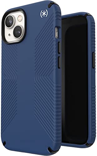 Speck Iphone 14 Plus Case - Drop Protection, Scratch Resistant, Dual Layer Slim Phone Case For 6.7 Inch Iphones 14 Plus - Built For Magsafe - Presidio2 Grip - Coastal Blue/Black/White