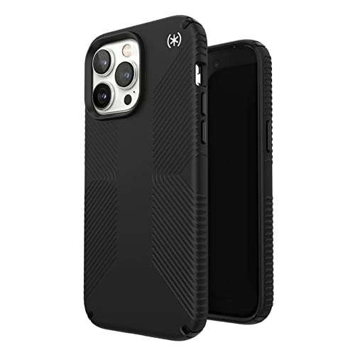 Speck Iphone 14 Pro Max Case - Drop Protection, Scratch Resistant, Dual Layer Slim Phone Case For 6.7 Inch Iphones 14 Pro Max - Built For Magsafe - Presidio2 Grip - Black/Black/White
