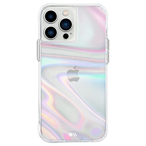 Case-Mate Soap Bubble Iphone 13 Pro Case [10ft Drop Protection] [Wireless Charging Compatible] Luxury Cover For Iphone 13 Pro 6.1" - Iridescent Swirl Effect. Anti-Scratch, Shock Absorbing - Iridescent