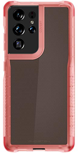 Ghostek Covert Pink Galaxy S21 Case For Women Clear Protective Phone Cover Durable Silicone Shockproof Protection Wireless Charging Compatible Designed For 2021 Samsung S21 5g (6.2inch) (Pink)