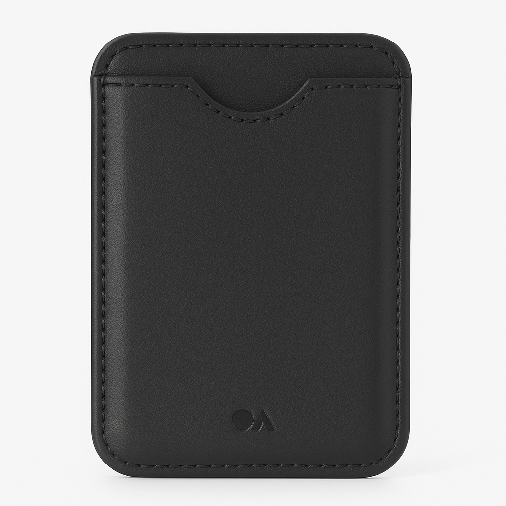 Case-Mate – Magnetic Wallet/Card Holder - Designed For Magsafe Compatible Iphones And Cases – Made With Vegan Leather, Holds Up To 3 Cards & Cash, Black