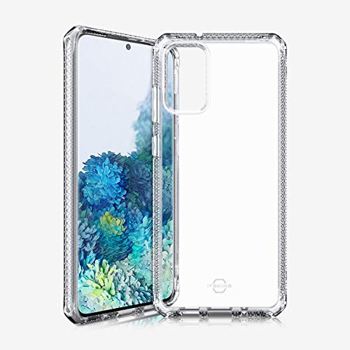 Itskins Spectrum Clear Protective Phone Case Compatible With Galaxy S20 Plus, Slim Hybrid Case, Anti-Yellowing, And Heavy Duty Shockproof Cover, Military Phone Case - Transparent