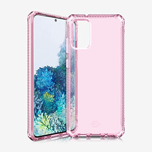 Itskins Spectrum Clear Protective Phone Case Compatible With Galaxy S20 Plus, Slim Hybrid Case, Anti-Yellowing, And Heavy Duty Shockproof Cover, Military Phone Case - Light Pink