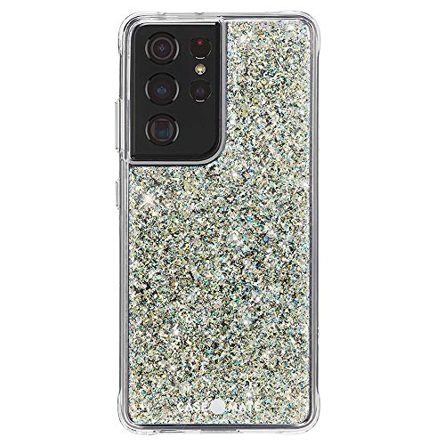 Case-Mate Samsung Galaxy S21 Ultra Case - 6.8" Twinkle Stardust - 10ft Drop Protection With Wireless Charging - Luxury Bling Glitter Cover For S21 Ultra 5g - Anti Scratch, Shock Absorbing Materials