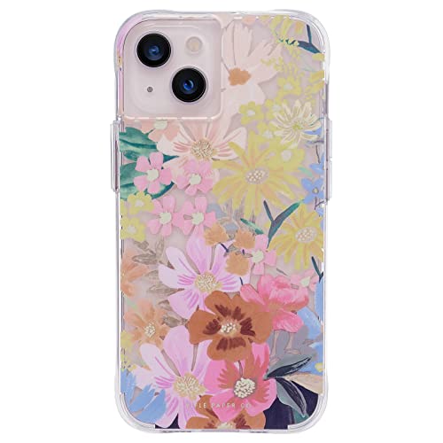 Rifle Paper Co. Iphone 13 Mini Case - 10ft Drop Protection With Wireless Charging - Luxury Floral Print 5.4' Cute Case For Iphone 13 Mini - Slim, Anti Scratch, Shock Absorbing Materials - Marguerite