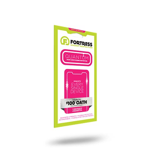 Fortress Quantum Universal Liquid Screen Protector With $100 Device Coverage - Compatible With Any Smartphone (Apple Iphone 13/Pro/Pro Max) (Samsung Galaxy S21/S21+ Plus/Ultra/Note 20/Note 20 Ultra)