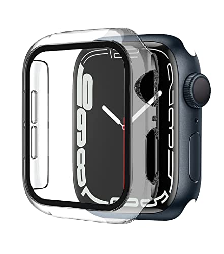 Fortress Apple Watch Case Compatible With Apple Watch Series 8/7 (41mm) Tempered Glass Apple Watch Case With Built-In Screen Protector, Apple Watch Series 8 Case 41mm, Apple Watch Series 7 Case 41mm
