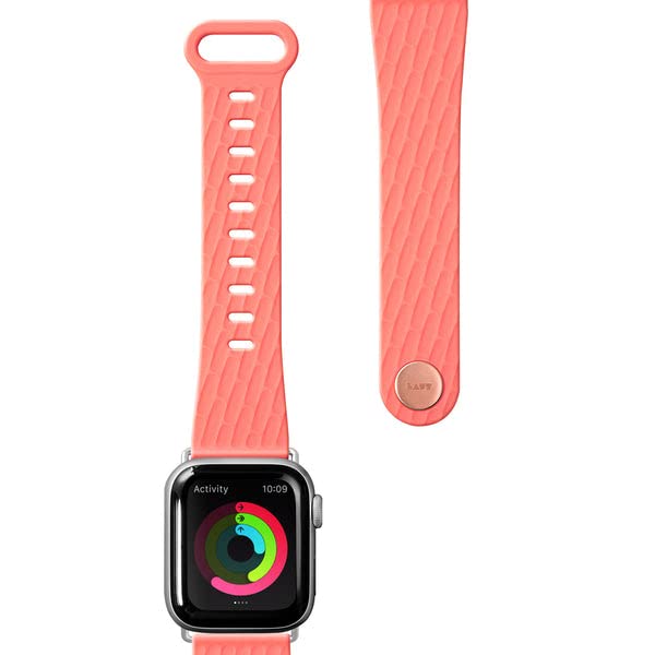 Laut - Active 2.0 Sport Watch Strap Compatible With Apple Watch Series 1-8 & Se & Ultra (38mm / 40mm / 41mm) - Coral