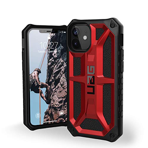 Urban Armor Gear Uag Designed For Iphone 12 Mini Case [5.4-Inch Screen] Rugged Lightweight Slim Shockproof Premium Monarch Protective Cover, Crimson