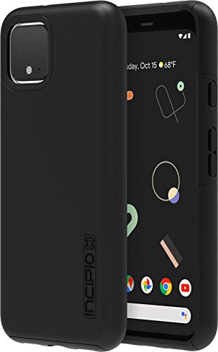 Incipio Dualpro Case For Google Pixel 4 - Google Certified Protective Cover (Black) [Extremely Rugged I Shock Absorbing I Soft-Touch Coating I Hybrid] - Gg-083-Blk