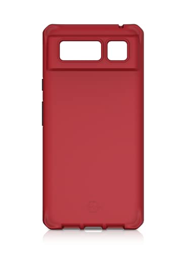 Itskins | Hybrid Silk Protective Phone Case Compatible With Pixel 6, Slim Hybrid Case, Anti-Yellowing, And Heavy Duty Shockproof Cover, Military Phone Case | Chill Red