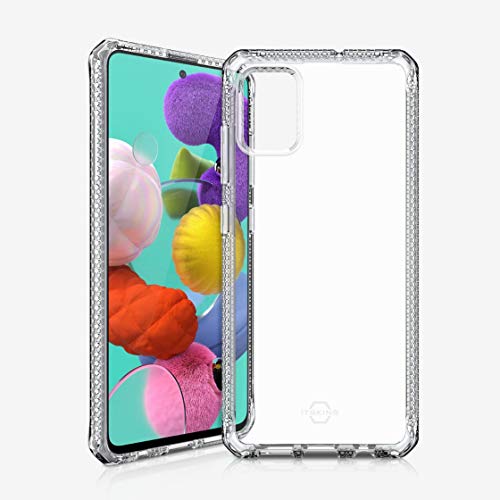 Itskins Spectrum Clear Protective Phone Case Compatible With Galaxy A51, Slim Hybrid Case, Anti-Yellowing, And Heavy Duty Shockproof Cover, Military Phone Case - Transparent