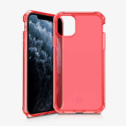 Itskins Spectrum Clear Protective Phone Case Compatible With Apple Iphone 11 Pro, Slim Hybrid Case, Anti-Yellowing, And Heavy Duty Shockproof Cover, Military Phone Case | Coral