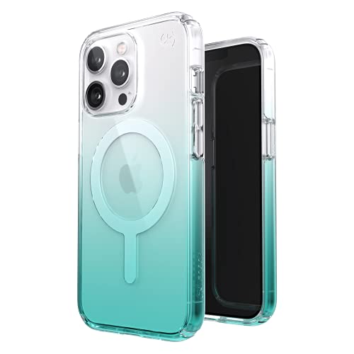 Speck - Presidio Perfect Clear Case For Apple Iphone 14 Pro - Fantasy Teal Fade