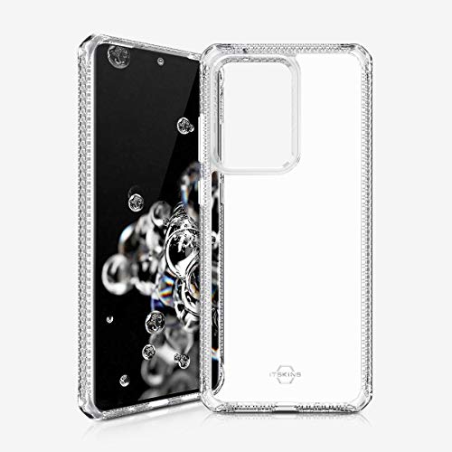 Itskins Hybrid Clear Protective Phone Case Compatible With Samsung Galaxy S20 Ultra, Slim Hybrid Case Anti-Yellowing & Heavy Duty Shockproof Cover Military Phone Case |Transparent