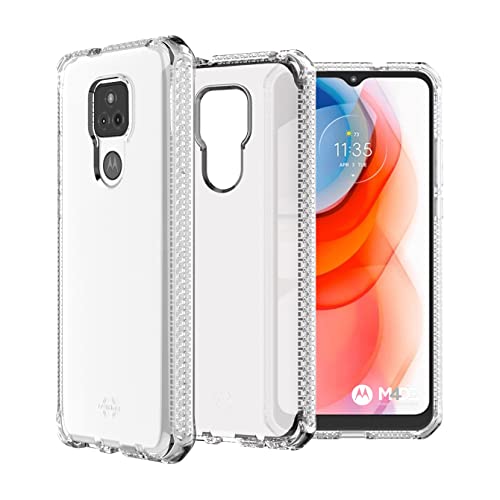 Itskins Spectrum // Clear Protective Phone Case Compatible With Moto G Play (2021), Slim Hybrid Case, Anti-Yellowing, And Heavy Duty Shockproof Cover, Military Phone Case - Transparent