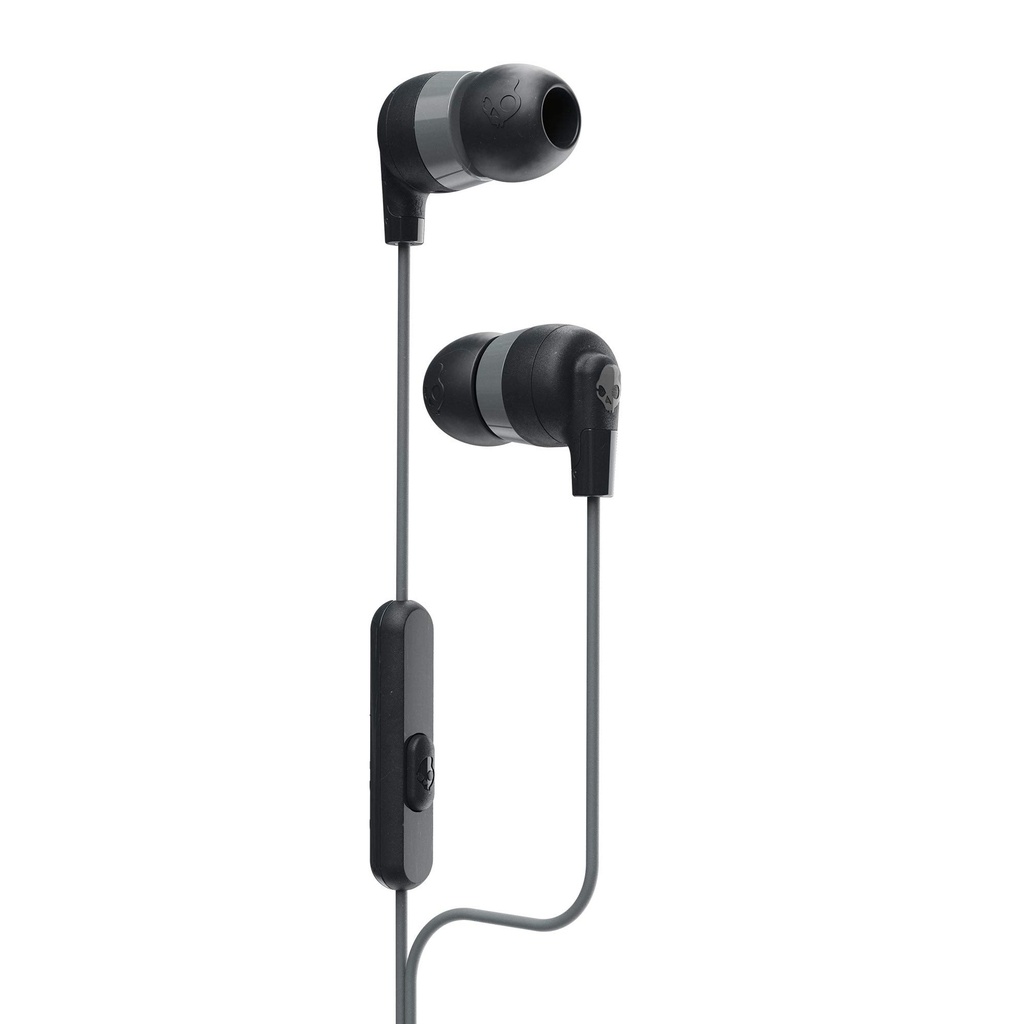 Skullcandy Ink’D+ Wired Earbuds With 3.5mm Aux Plug, Noise Isolating Fit, In-Line Microphone Call And Track Control, Ear Gel Sizes Included For Custom Fit, Convenient For Travel - Black